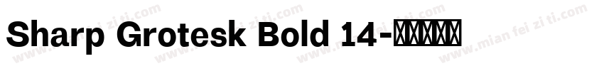 Sharp Grotesk Bold 14字体转换